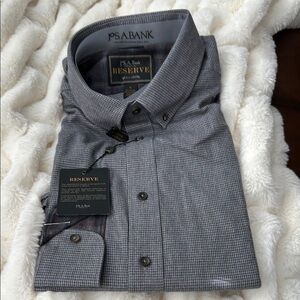 Jos. A. Bank Men's Grey Checkered Shirt